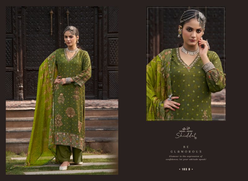 Castiel 103 By Shiddat Pashmina Salwar Kameez